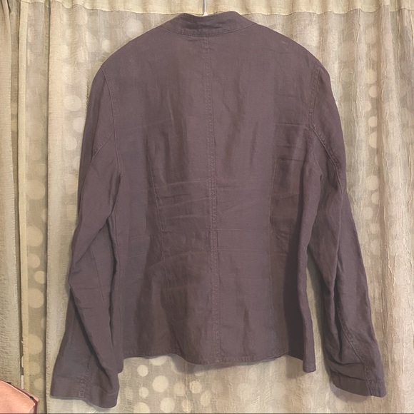 Linen blend olive green Relativity jacket EUC - Picture 2 of 8